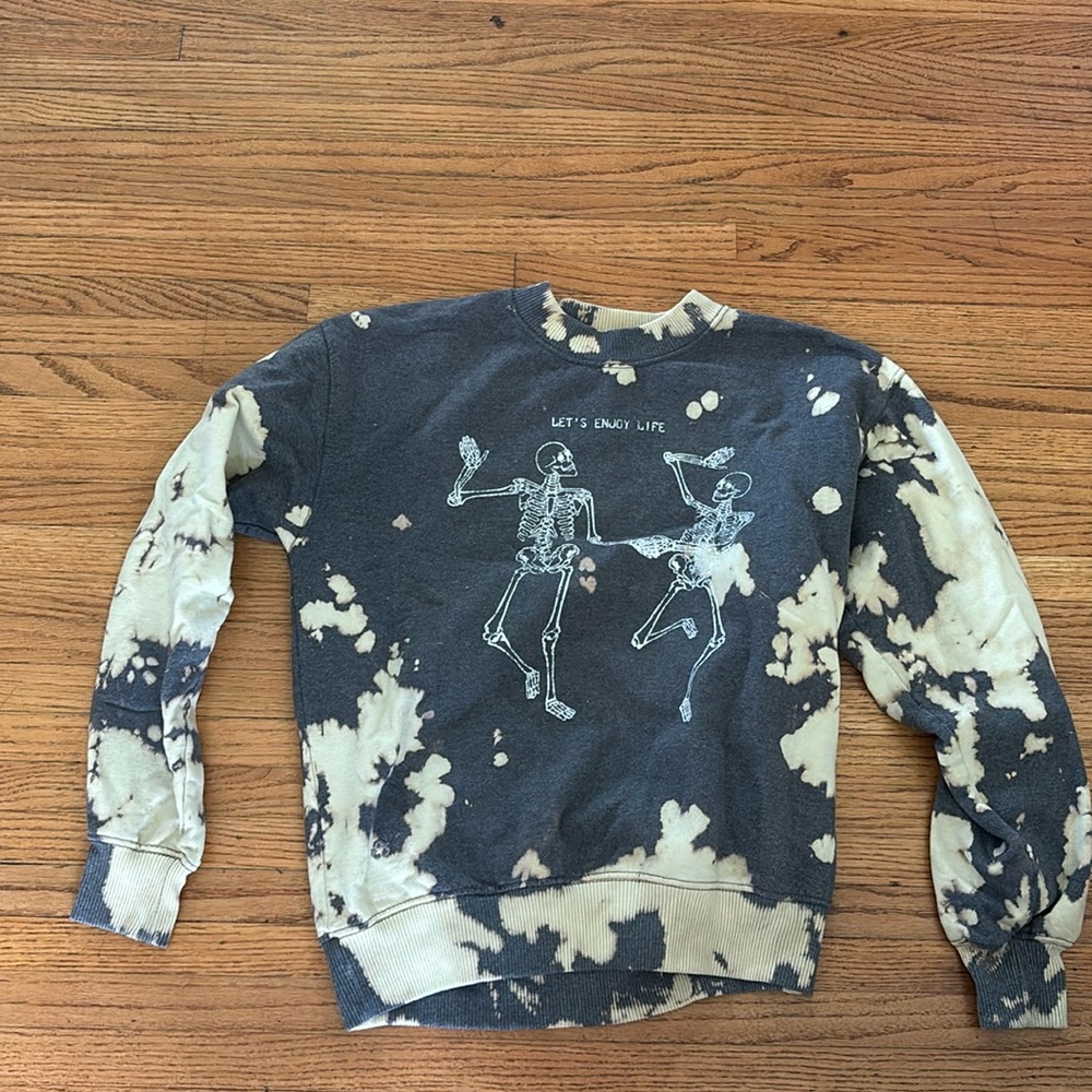 Desert dreamer tie dye skeletons pullover sweatshirt
